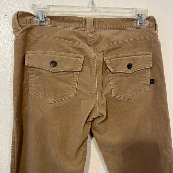 Abercrombie & Fitch Y2K Tan Slit Hem Flap Pockets Bootcut Corduroy Pants Sz 2 - Picture 8 of 8